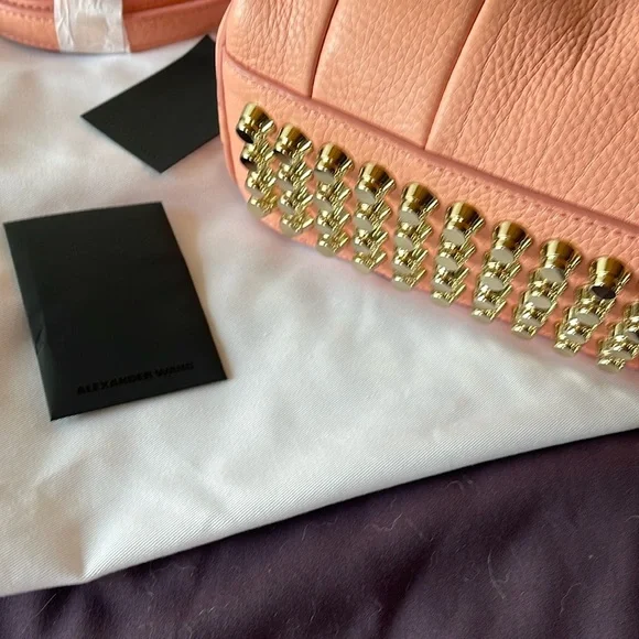 Alexander Wang Studded Pink Leather Crossbody Bag - Picture 6 of 17